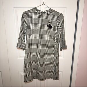 Houndstooth Plaid Dress